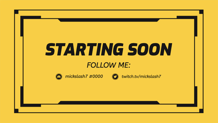 Simple Twitch Overlay Maker for a Starting Soon Live Stream